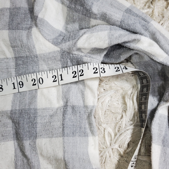 Soft Surroundings Plaid Lace Trim Top - Picture 9 of 13